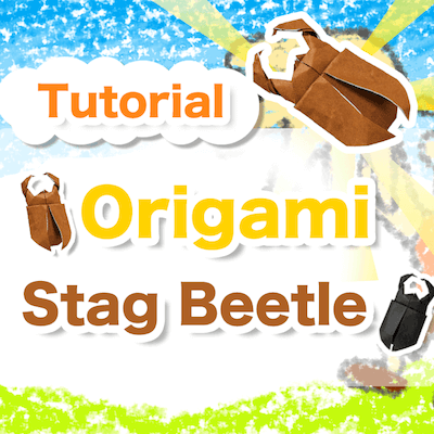 90 seconds to learn Origami Kuwagata (Stag Beetle) Tutorial