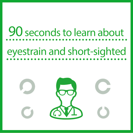 90 seconds to learn about eyestrain and short-sighted